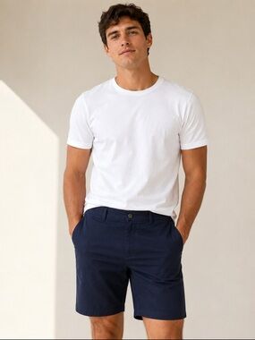 Kirkland Signature Navy Flat-Front Performance Shorts